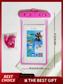 4pcs Waterproof Phone Case, Floating Diving Swimming Waterproof Bag, Universal PVC Waterproof Bag Phone Protector, Underwater Dry Bag Protector, Suitable For Swimming, Rafting And Other Water Activities (Random Color Lanyard Buckle)