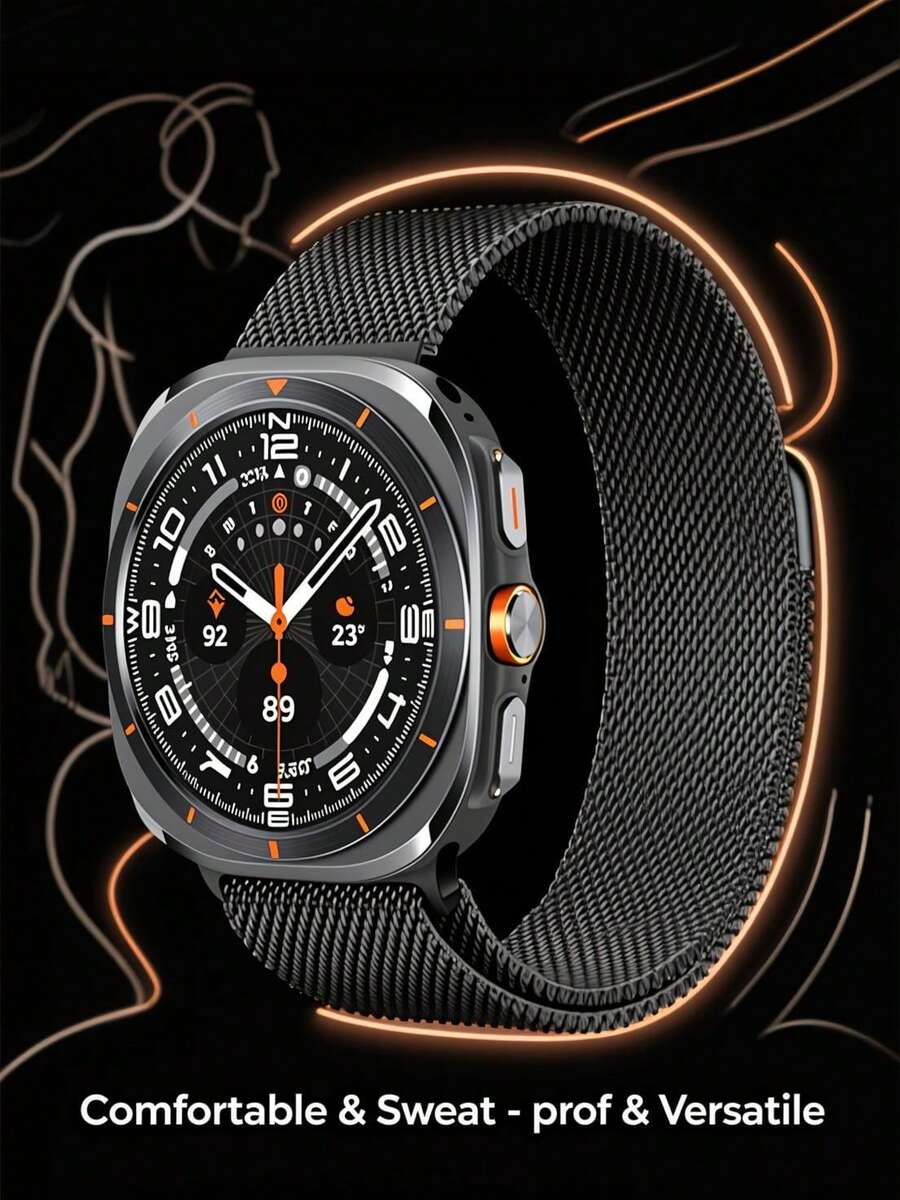Galaxy Watch 8 40mm 44mm/Classic 46mm 與 Galaxy Watch Ultra 47mm (2024/2025) 金屬錶帶，磁吸米蘭尼斯環形錶帶，適合女性與男性