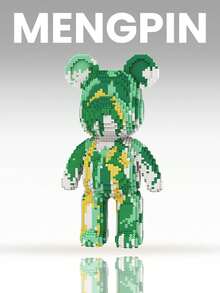 6000 件 DIY 迷你积木模型，组装拼图，星球熊系列，优质材料，附带砖锤，创意玩具，缓解压力，适合作为情人节、生日、节日、圣诞节礼物 - 彩色 - 查看 15