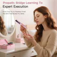 LKE Portable Nail Drill Machine, 20000 RPM & 35 Speeds, Dual Direction & USB Rechargeable, Professional For Home Manicure, Salon & Christmas Presents - Màu Hồng  San hô - Xem 6