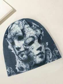 Mũ len họa tiết Y2K, mũ len ấm áp cho mùa đông ngoài trời, họa tiết in toàn thân cho cả nam và nữ, phong cách Bohemian cho trang phục thường ngày - A - Xem 9