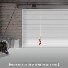 LianDu-US 8inx150FT Wire Rope, Stainless Steel Wire Rope Cable With Swivel Hook And Self Locking Hook For Winch Operations, Lifting, Rigging, Towing (Red) - Red - View 4