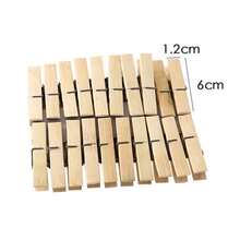 200 pinzas de bambú, pinzas de ropa, pinzas para pantalones, pinzas para invernadero a prueba de viento, pinzas pequeñas para secar, pinzas portátiles para tender ropa en el hogar y de viaje, pinzas para tender ropa de camping