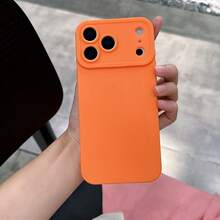 1pc Matte Orange TPU Phone Case Compatible With IPhone 17 Pro Max/17 Pro/17 Ari/17, Comfortable Grip, Protective Cover Compatible With IPhone 16 Pro Max/16/15/14/13/12/12/11/X/XR/XS Max/7G/7 Plus, Unique And Fashionable, Suitable As Easter, Christmas, Birthday Gift For Boyfriend/Girlfriend/Family/Friends, Also Compatible With Samsung Galaxy S25/S24/S23/S22/S21/A22/A23/A23/A25//A26/A32/A35/A33/A36/A51/A52/A53/A54/A55/A56/A06 Series