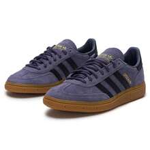 Adidas Originals HANDBALL SPEZIAL Low-Top Sneakers, Unisex Casual Retro Classic Running Travel Commute Lifestyle Sports Shoes JR3847 - Soft Violet/Black/Gold - View 3