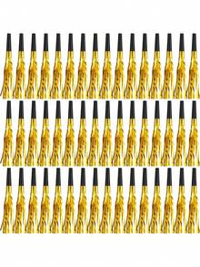 6/12/24/48 pièces Bruiteurs dorés Bruiteurs pailletés Bruiteurs à franges métalliques pour adultes Anniversaire Remise des diplômes Événements sportifs Fête du Nouvel An 2025 Fournitures de fête