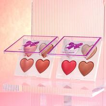 Rosawee Paleta de 4 colores Sweet Heart | Rubor, Iluminador y Contorno para un brillo natural