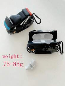 橙色卡通螃蟹保护壳适用于 Apple 蓝牙耳机 1/2、Pro、新款 3rd Gen、Pro 2 - 黑色 - 查看 2