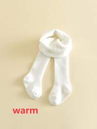 1 قطعة طقم سروال تدفئة الفليس للأطفال، سراويل جوارب ضاغطة سوداء وبيضاء للفتيات لارتداء اليومي، للخريف والشتاء