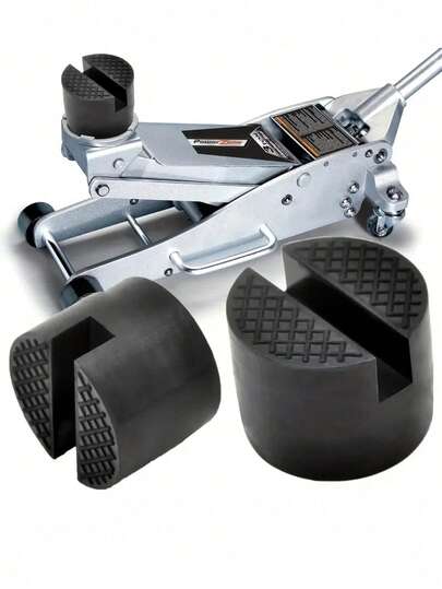 Automotive Floor Jack Rubber Block Supports, Round Rubber Pad Blocks For Car Jack Stand