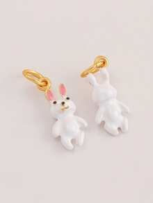 1PC Kawaii Animal Pendant Enamel Charms For DIY Jewelry Tiger Bear Bunny Elephant Lucky Fish Charm Handmade Materials Accessories