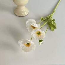 1/3/5PCS Artificial Poppy, 59cm Long, With 4 Flowers, Simple And Modern Style, Can Be Bent And Does Not Fade - Used For Diy Flower Wall, Scene Layout, Living Room And Bedroom Vase Flower Arrangement, Wedding, Party Decor,Desk Stuffing.Autumn And Spring Leaf Harvest ,,Room Decor,Home Decor,Kitchen Decor,Wedding Decor,Table Decoration,Centerpieces,Office Decor,Garden Decor,Outdoor Decor