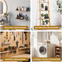 GCCSJ Wire Rack Covers,Shelf Covers For Wire Shelving,5-Piece Foam PVC Shelf Cover Set - 30" X 16" X 3" Faux Wood Grain Waterproof Padding With Corner Guards | Removable And Easy To Clean For Metal Shelves, Closet Organizers, Laundry Rooms, Oak/Walnut - Gỗ sồi - Xem 9