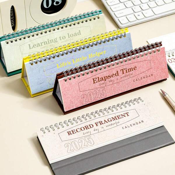 1 pezzo Calendario inglese mini minimalista 2026, decorazione creativa da scrivania per ufficio