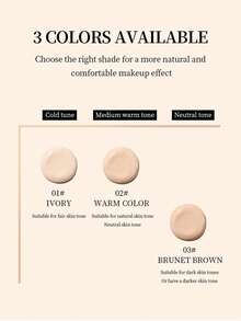 Life Girls 1pc Natural Fit, Moisturizing, Waterproof, Long-Lasting, Non-Smudge Mushroom Cushion Foundation For Flawless Complexion - 彩色 - 查看 6