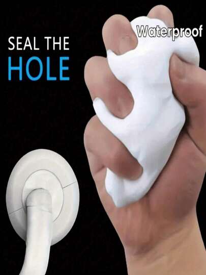 1 pieza Sellador de silicona súper blanco - Sellador multiusos apto para tuberías, cocina, herramientas de costura, cubos, autocaravanas y barcos, uso en interiores/exteriores, también para paredes, respiraderos y conexiones de desagüe, estilo aleatorio