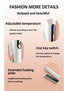 SOKANY1928 专业钛金双电压直板夹，陶瓷涂层，减少卷曲，柔顺秀发，迷你直发器，女士直发器，便携式直发器，男士直发器，卷曲控制，专业造型，时尚设计