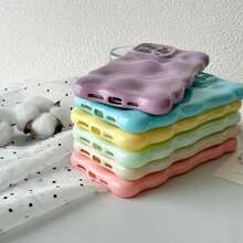 粉彩糖果色软壳 – 3D 立方体设计，搭配立体波浪纹理，防摔轻巧，兼容 - 黃色 - 查看 8