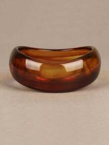 1pc Fashionable Women's Versatile Asymmetrical Round Resin Bracelet, Elegant Wrist Accessory, Gift For Girlfriend Or Mother, Suitable For Daily Wear And Gifting