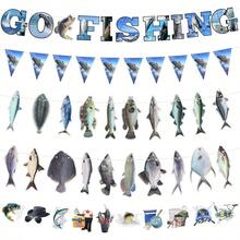 5 Gone Fishing Pancartas de Cumpleaos de Pescar para de de Pescado Colgante de Cuerda Decoraciones de Papel de Cumpleaos para Pescador Verano Jubilacin Estilo Variado - Estilo surtido - Ver 2
