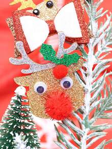 2 件圣诞迷你宠物发夹，圣诞限量版驯鹿蝴蝶结形宠物发夹，适合博美犬、泰迪犬、马尔济斯犬、布娃娃猫等小型长毛宠物 - 彩色 - 查看 10