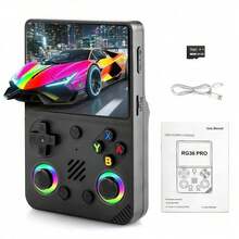 RG36PRO Retro Handheld Game Console - Open Source System, 3.5-Inch IPS Screen, 30,000+ Classic Games, 64G TF Card, 3000mAh Battery, Portable Travel Gaming Device, Gift For Teenagers Or Couples - Black, Control Roku, Roku Remote, SD Cards, Video Games, Gifts For Men - 黑色 - 查看 8