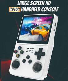R36s Retro Gaming Console 3.5 Inch 21000+ Games Retro Handheld Game Console, Video Game Console With Dual Stylem Linux/Garlic Supports & Dual 3D Joysticks -128G -Purple - 紫色 - 查看 4