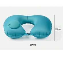 Pernă gonflabilă în formă de U, pernă de gât gonflabilă sub presiune, pernă de gât din mătase de lapte pentru avion TPU, pernă de călătorie portabilă