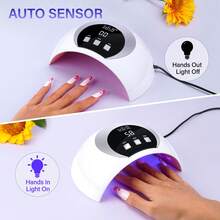 UV LED Nail Lamp, 54W UV Light For Gel Nails With Automatic Sensor And 3 Timer Settings, Professional Nail Dryer Gel Polish Nail Art Tools, USB Portable, Ideal Graduation Gift, Beige - 米色 - 查看 5