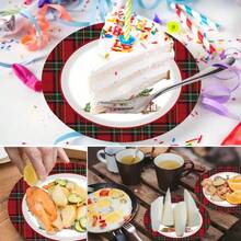 [New Arrivals For Christmas]Christmas Themed 100pcs/Set Disposable Tableware Set, Including 7-Inch Paper Plates, 9-Inch Cardboard, 9-Ounce Cups, Napkins, Suitable For Daily Gatherings, Birthday Parties, Bridal Showers, Baby Showers - Multicolor - View 3