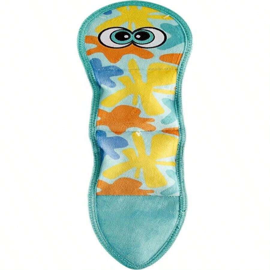 Outward Hound Tough Skinz Durable Squeaky Dog Toy With Two Tough Layers, Snake, Blue, Large - ColorE - 查看 1