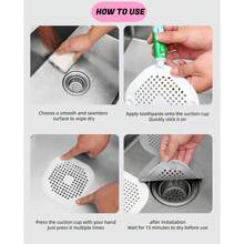 Coletor de Cabelo - Quadrado, (1 Peça - 14cm/5,5pol.), Filtro de Drenagem, Coletor de Cabelo para Banheiro, Tampa de Ralo de Chuveiro, Filtro de Pia de Cozinha - Com Ventosa, Fácil de Limpar, Perfeito para Casa, Banheiro, Pia de Cozinha e Dormitório. - Multicolorido - Visão 10