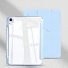 Case Compatible With IPad 10th Generation 10.9 Inch 2022/IPad (A16) 11th Generation 11 Inch 2025/IPad Air 4th/5th, IPad Pro 2020/2021/2022/2024, Slim Stylish Clear IPad Case With Pencil Holder, Multi Angles Folding Y-Shaped Stand Cover