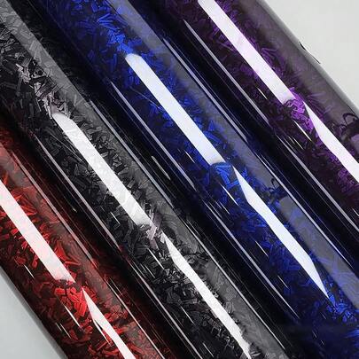 50x30CM Carbon Fiber Vinyl Film High Gloss 3D/6D Effect Wrap Foil Sticker Forged Carbon Fiber Car Interior Sticker