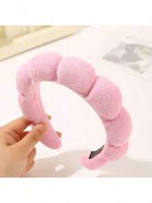 Spa Headband 1 Pcs For Women-Girls, Autumn New Arrivals  Makeup Sponge Headband, Non Slip Face Wash, Skincare-Padded Soft Thick Terry Cloth Hair Band Accessory 1 Pcs Fashion Hair Accessory Day Gift Headwear Cute Hairaccesories Stretch Headband Hair Accessories(Pink)Autumn New Arrivals