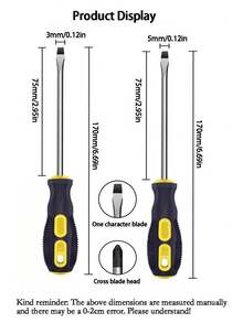 Professional Magnetic Screwdriver Set, Includes , Flat Head, Massage Handle, Hardened, Anti-Slip, Awl, Torx Screwdrivers With Strong Magnets - Multicolor - View 8