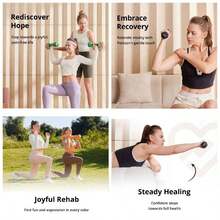 Weights - Juego de mancuernas de neopreno antivuelco - Negro - + Estándar - Ver 1