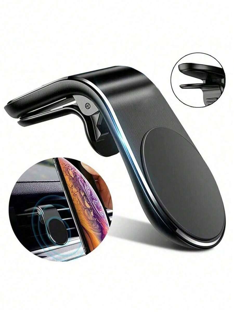 Universeller L-förmiger magnetischer Handyhalter - starke Haftung, verstellbarer Winkel, Lüftungshalterung, kompaktes Design - geeignet für Autohandyhalter und stabiler L-förmiger magnetischer Autohandyhalter - Lüftungshalterung, universelle Haftung - genießen Sie bequemes Freihändefahren, kreativer magnetischer L-förmiger Lüftungshalter für Autos, Aluminiumlegierung-Material, verschiedene Farben erhältlich, passend für alle Automodelle Lüftungen und Smartphones