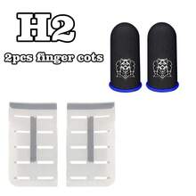 H2 Silicone Protective Case For Tablet, Game Corner Anti-Slip Anti-Drop Anti-Mistouching Grip Handle + 2pcs Game Thumb Protector Sleeves, Mobile Game Finger Protector Sweat-Proof Non-Slip, Enhancing Gaming Experience - Multicolor - View 8