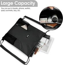 WANDF Drawstring Backpack With Shoulder Pad Sports Gym Backpack With Mesh Pocket String Bag Women Men - Pink - View 5