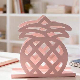 1pc Vegetable And Fruit Series Napkin Holder High-Class Restaurant Hotel Storage Metal Paper Towel Holder Modern Simple Color Square