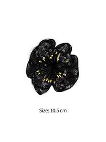 1pc Sequin Flower Patch With Pearl Decor - Vibrant Sew-On Applique, Suitable For DIY Jacket/Bag, Playful Fashion Accessory - As Photo - View 20