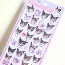Sanrio Sanrio Cute Japanese Style Funny Stickers, Cinnamoroll, Melody, Kuromi Cartoon Phone Case DIY 3D Embossed Sticker Decor, Gifts