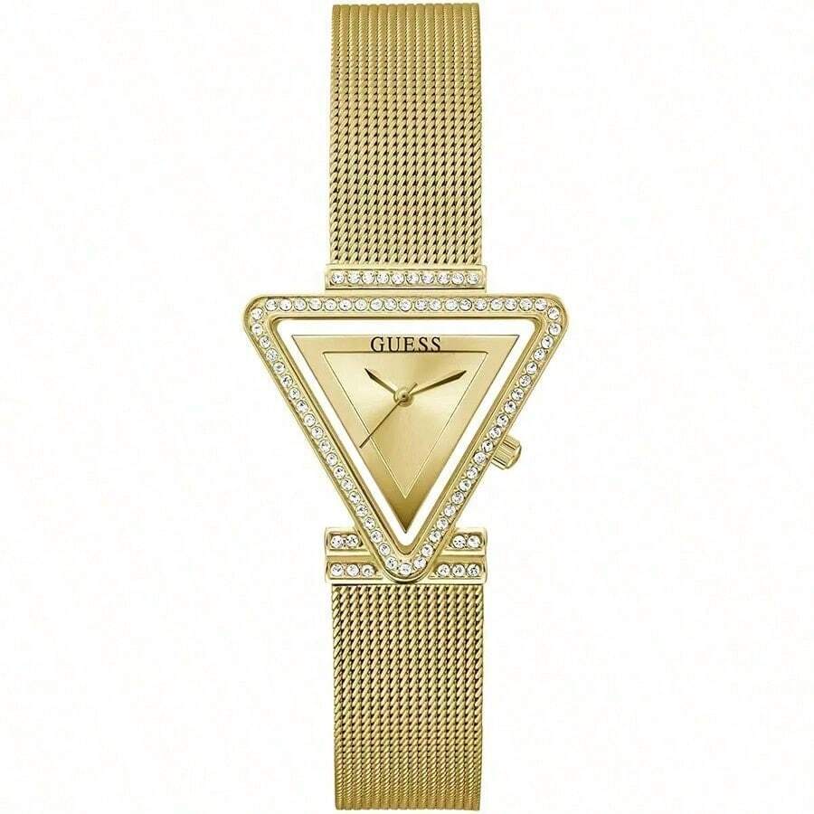 Guess Watch Fashion Unique Niche Casual Collection Triangular Dial Quartz Women's Watch/GW0508L1/GW0508L2/GW0508L3 - Gold - View 1