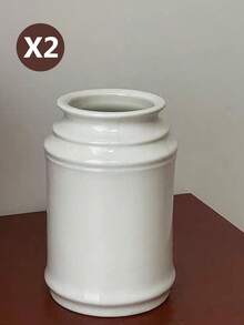 Ceramic Storage Canister, Cutlery Storage Ceramic Cup, Kitchen Storage Canister, Chopstick Cutlery Container, Portable Moisture-Proof Ceramic Storage Canister, Space-Saving Cutlery Stand, Multi-Purpose Knife Tool Storage Rack, Kitchen Storage Containers With Multiple Uses, Kitchenware, Kitchen Decoration, Kitchen Storage And Organization, Home Decoration - White - View 8