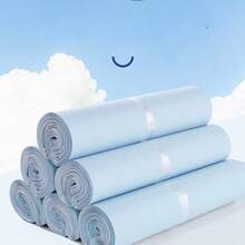 100个自封快递袋 - 耐用PE塑料邮寄信封，浅蓝色，适用于邮寄、包装和存储，是运输的理想之选 | 多用途快递袋 | 轻便信封，聚乙烯邮寄袋，多种尺寸和款式可选 - 彩色 - 查看 1