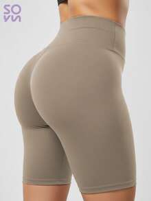 Soyun 女士中长款压缩短裤，柔软亲肤，适合春、夏、秋季户外瑜伽和运动。