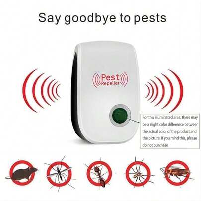1 st ultraljudsskadedjursavskräckare - Säg adjö till möss och insekter! Ny generation ultraljuds- + elektromagnetisk skadedjursavskräckare med dubbel frekvens, för användning i hem med spädbarn och familjer. En enhet löser möss, myggor, vägglöss, loppor och mer. Fysisk skadedjursbekämpning, tyst och. Lämplig för hem, hotell, lager, kontor med mera. Enkel installation, ger ett rent och bekymmersfritt inomhusutrymme. Jul-/Halloweenpresent.