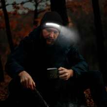 1pc Brimless Poop Hat With Lights, Unisex Flashlight Hat, 40 LED Beads Warm Knit Winter Hat, USB Rechargeable Outdoor Headlamp Hat With 3 Brightness Levels, Cool Gift For Men, Women And Teenagers, Suitable For Outdoor Adventure Skiing Hunting Camping Hiking Running Fishing - Multicolor - View 10