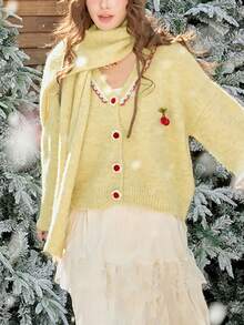 Women Cardigans - Yellow - View 5